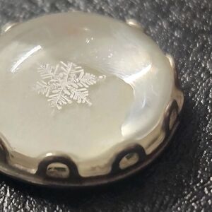 Real Preserved Snowflake Necklace 925 Sterling Silver